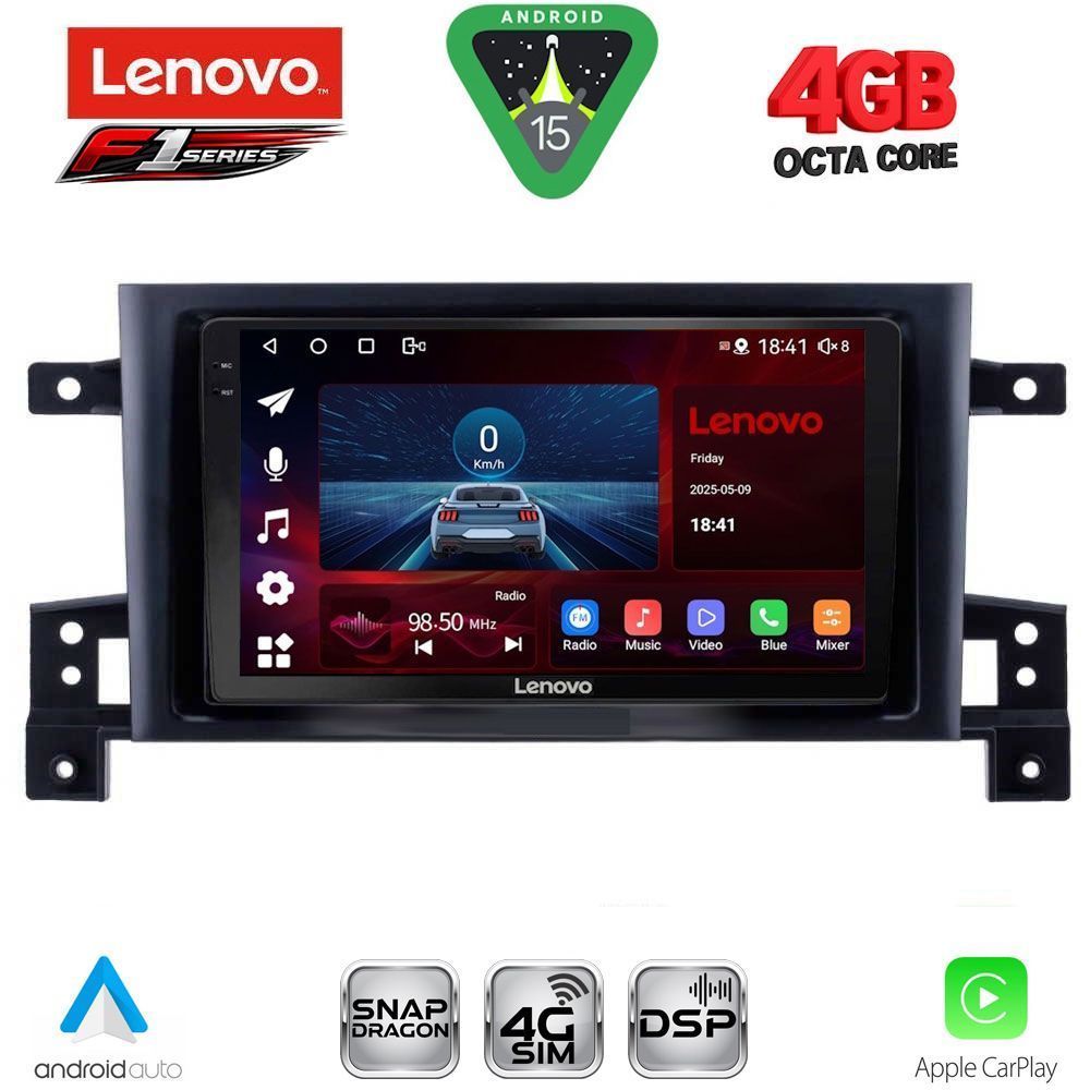 Βλησαρούλης Car Center - LENOVO SSQ 9696_CPA (9inc) MULTIMEDIA TABLET for SUZUKI GRAND VITARA mod. 2005-2015