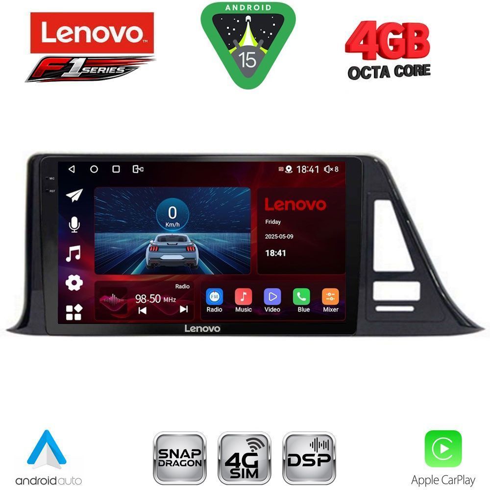 Βλησαρούλης Car Center - LENOVO SSQ 9709_CPA (9inc) MULTIMEDIA TABLET for TOYOTA CH-R mod. 2017-2023