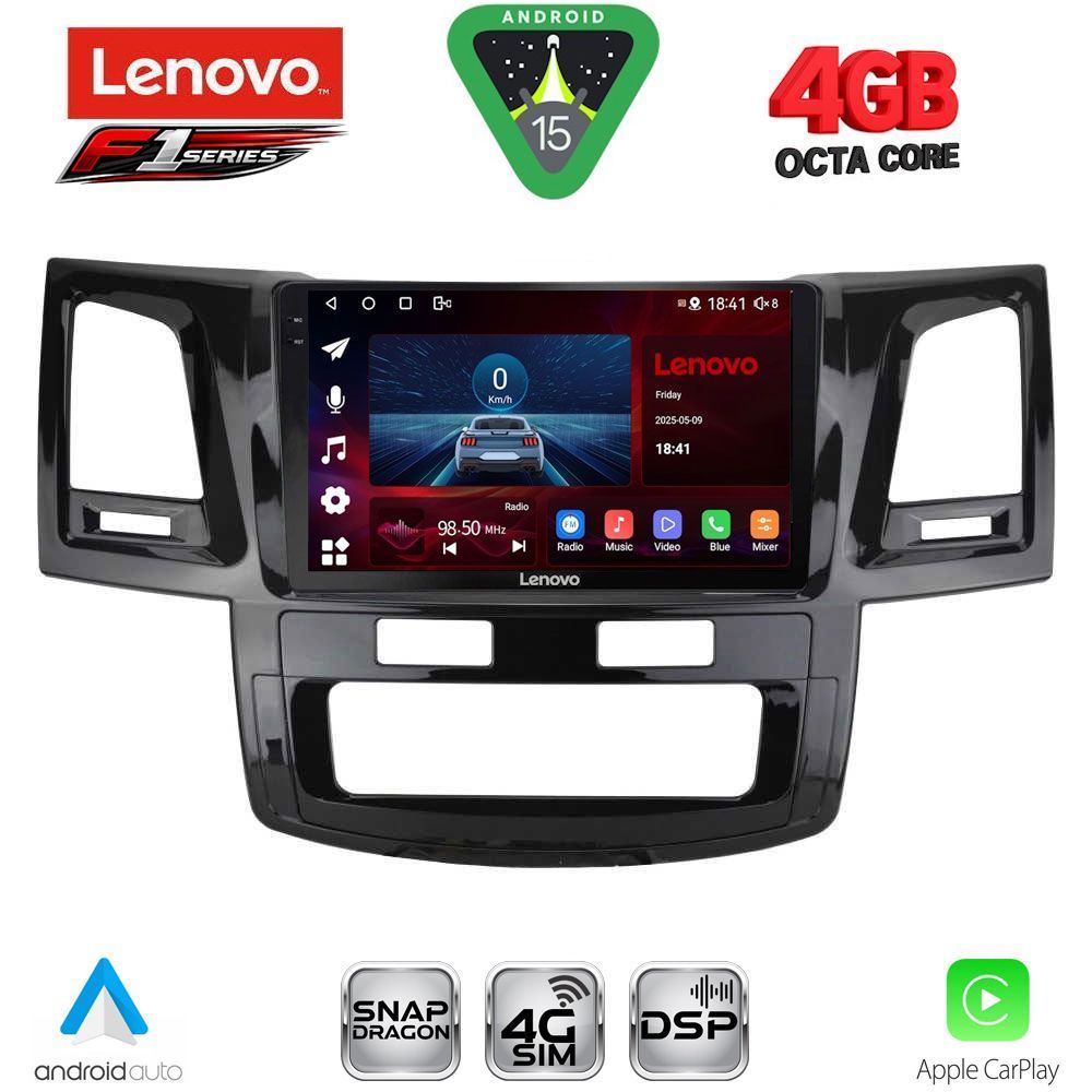 Βλησαρούλης Car Center - LENOVO SSQ 9720_CPA (9inc) MULTIMEDIA TABLET for TOYOTA HILUX mod. 2005-2016