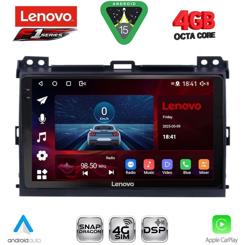 Βλησαρούλης Car Center - LENOVO SSQ 9723_CPA (9inc) MULTIMEDIA TABLET for TOYOTA LANDCRUISER mod. 2002-2008