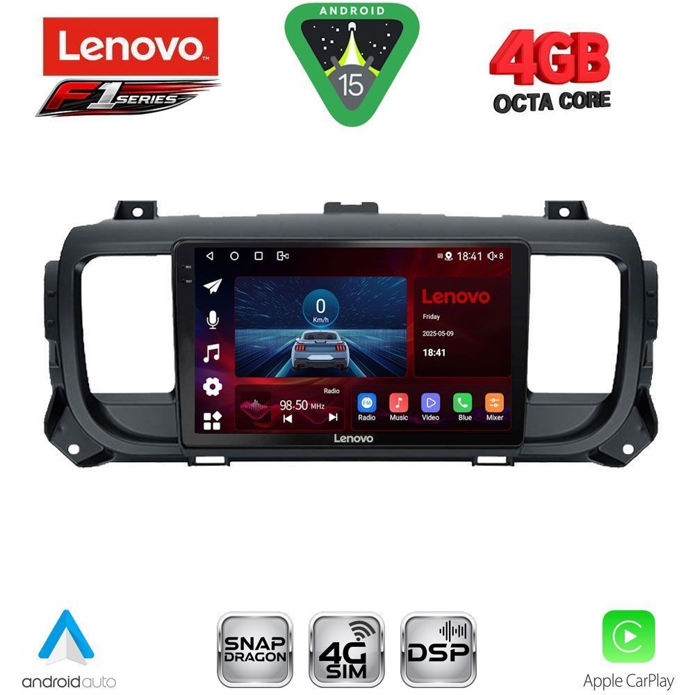 Βλησαρούλης Car Center - LENOVO SSQ 9729_CPA (9inc) MULTIMEDIA TABLET for CITROEN JUMPY-SPACETOURER – PEUGEOT EXPERT-TRAVELLER – TOYOTA PROACE mod. 2016-2026
