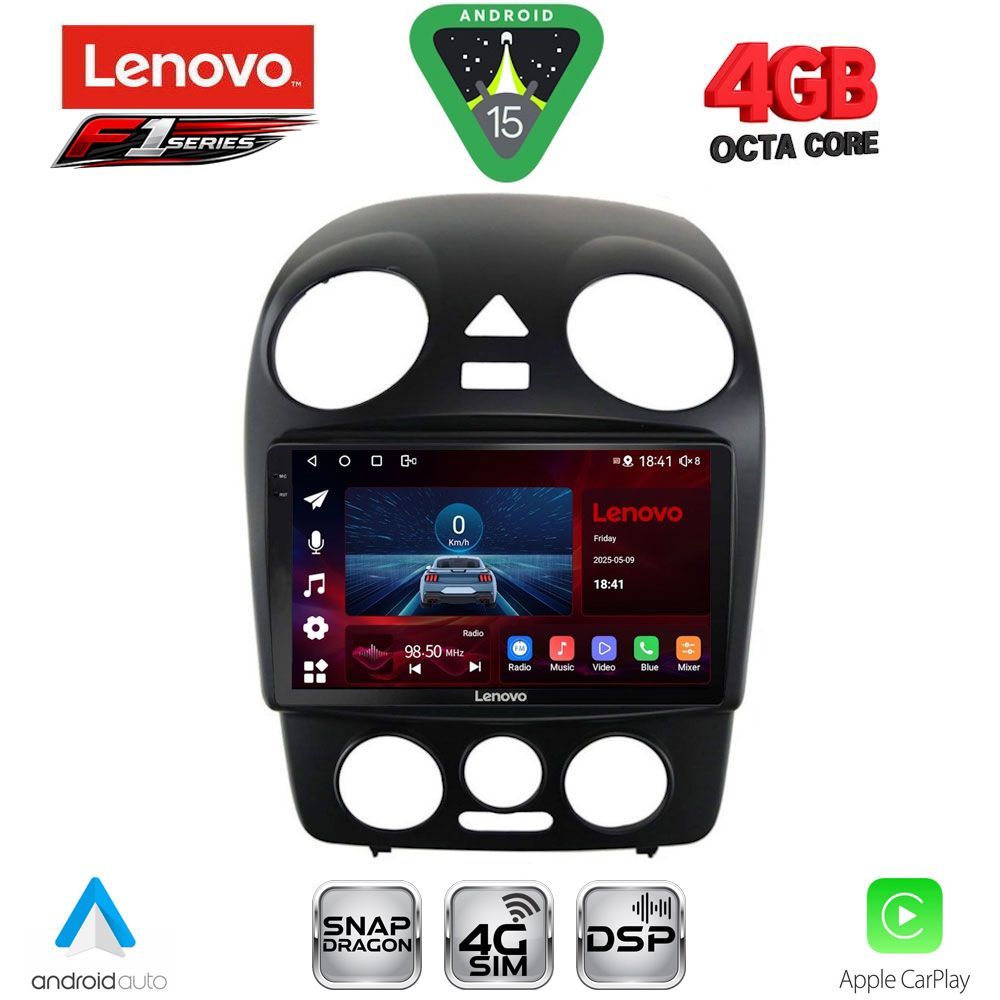 Βλησαρούλης Car Center - LENOVO SSQ 9742_CPA (9inc) MULTIMEDIA TABLET for VW BEETLE mod. 2004-2011