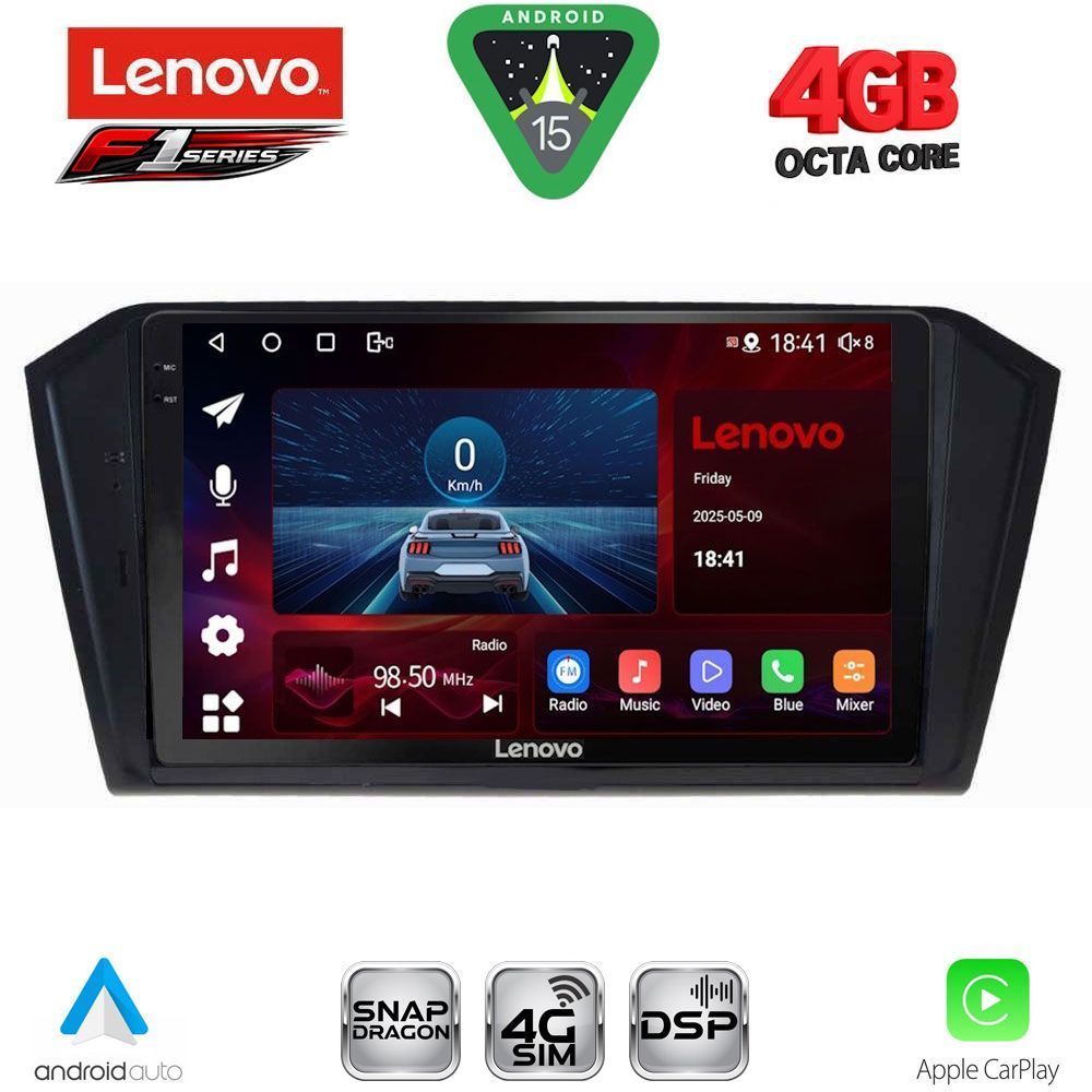 Βλησαρούλης Car Center - LENOVO SSQ 9750_CPA (10inc) MULTIMEDIA TABLET for VW PASSAT mod. 2016-2023