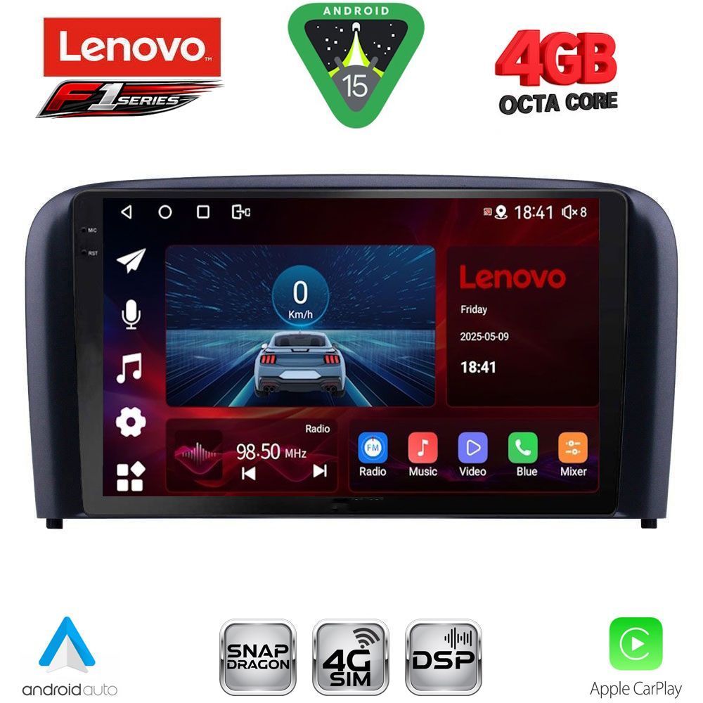 Βλησαρούλης Car Center - LENOVO SSQ 9786_CPA (9inc) MULTIMEDIA TABLET for VOLVO S80 mod. 1998-2006