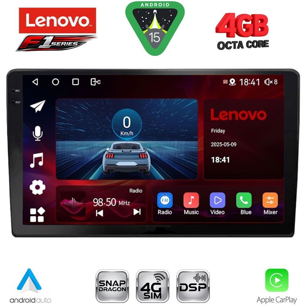 Βλησαρούλης Car Center - LENOVO SSQ 9005_CPA (10inc) MULTIMEDIA TABLET for AUDI A4 mod. 2008-2015