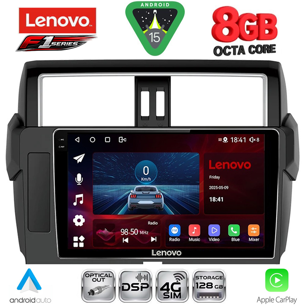Βλησαρούλης Car Center - LENOVO SSR 10777_CPA (10inc) MULTIMEDIA TABLET for TOYOTA PRADO mod. 2014-2017