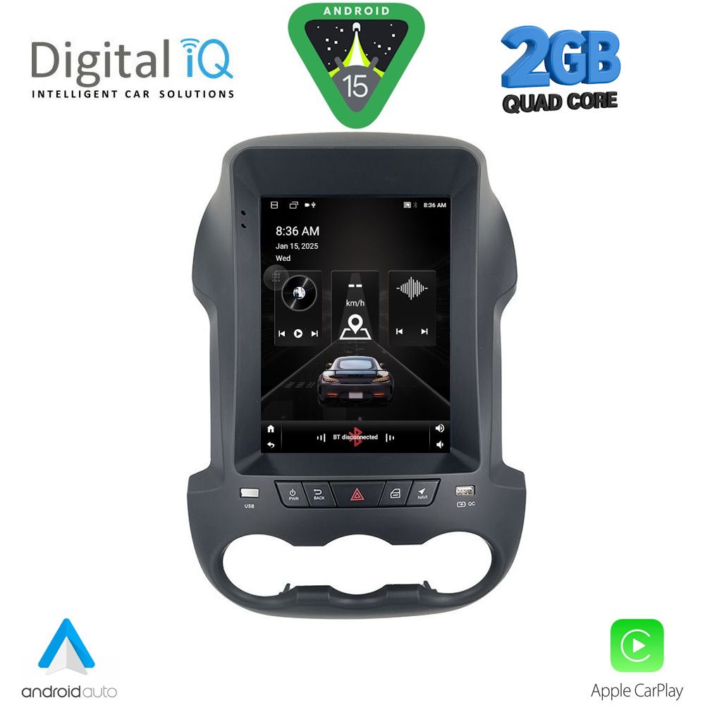 Βλησαρούλης Car Center - DIGITAL IQ TPD 244_CPA TESLA STYLE for FORD RANGER mod. 2012-2015