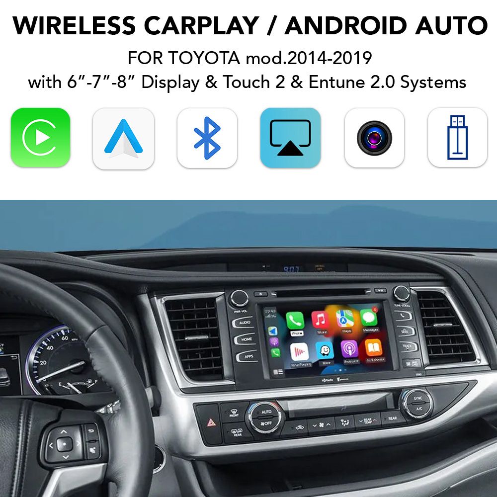 Βλησαρούλης Car Center - DIGITAL IQ TΥ 280_CPA (WIRELESS CARPLAY / ANDROID AUTO BOX for TOYOTA mod. 2014-2019 with Touch 2 & Entune 2 System)