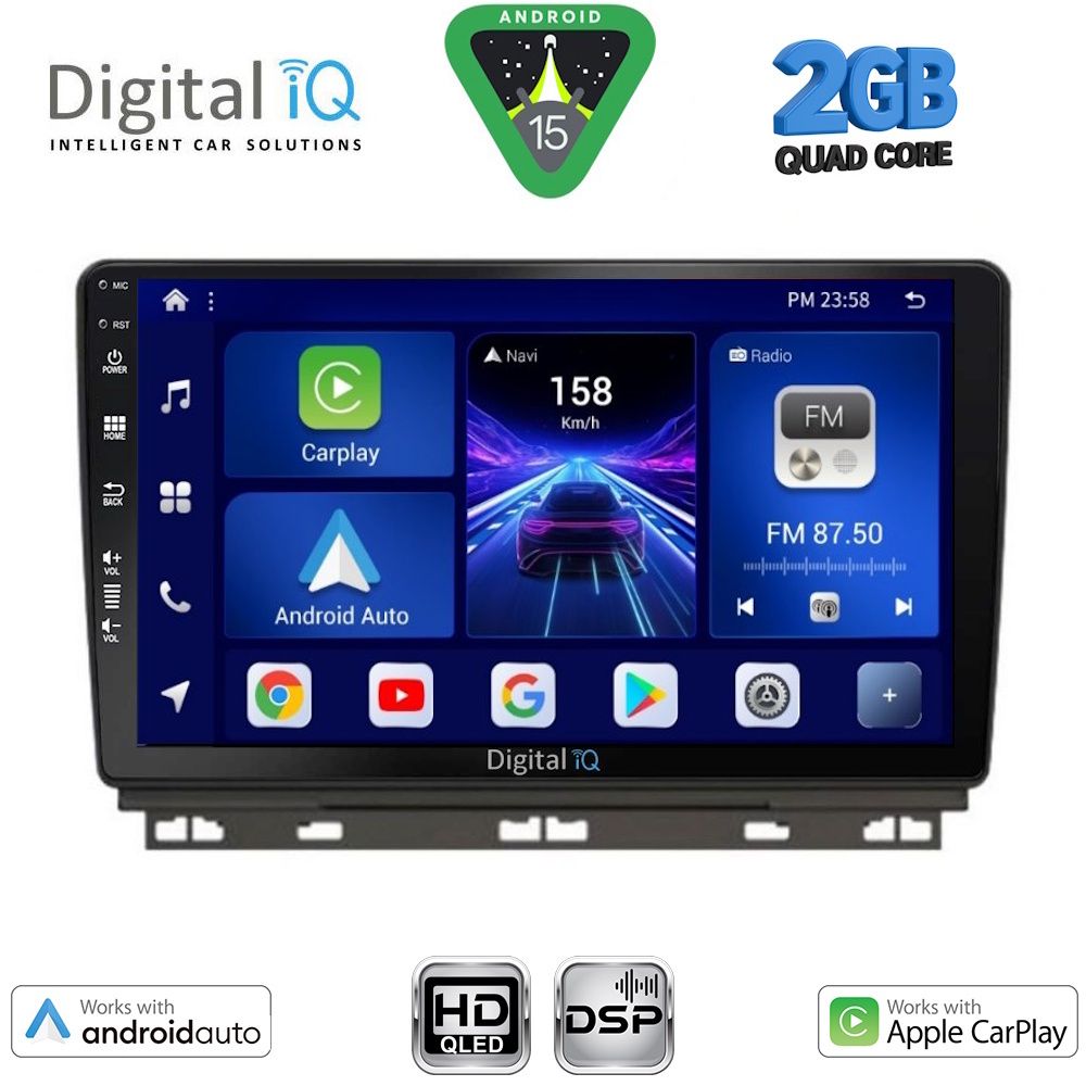 Βλησαρούλης Car Center - DIGITAL IQ BXC 3546_CPAA (9inc) MULTIMEDIA TABLET for RENAULT CLIO - CAPTUR mod. 2019-2026