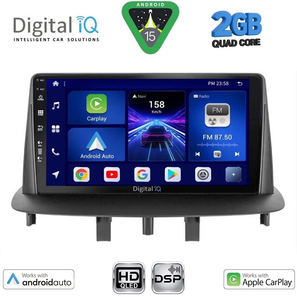 Βλησαρούλης Car Center - DIGITAL IQ BXC 3556_CPAA (9inc) MULTIMEDIA TABLET for RENAULT MEGANE 3 mod. 2009-2016