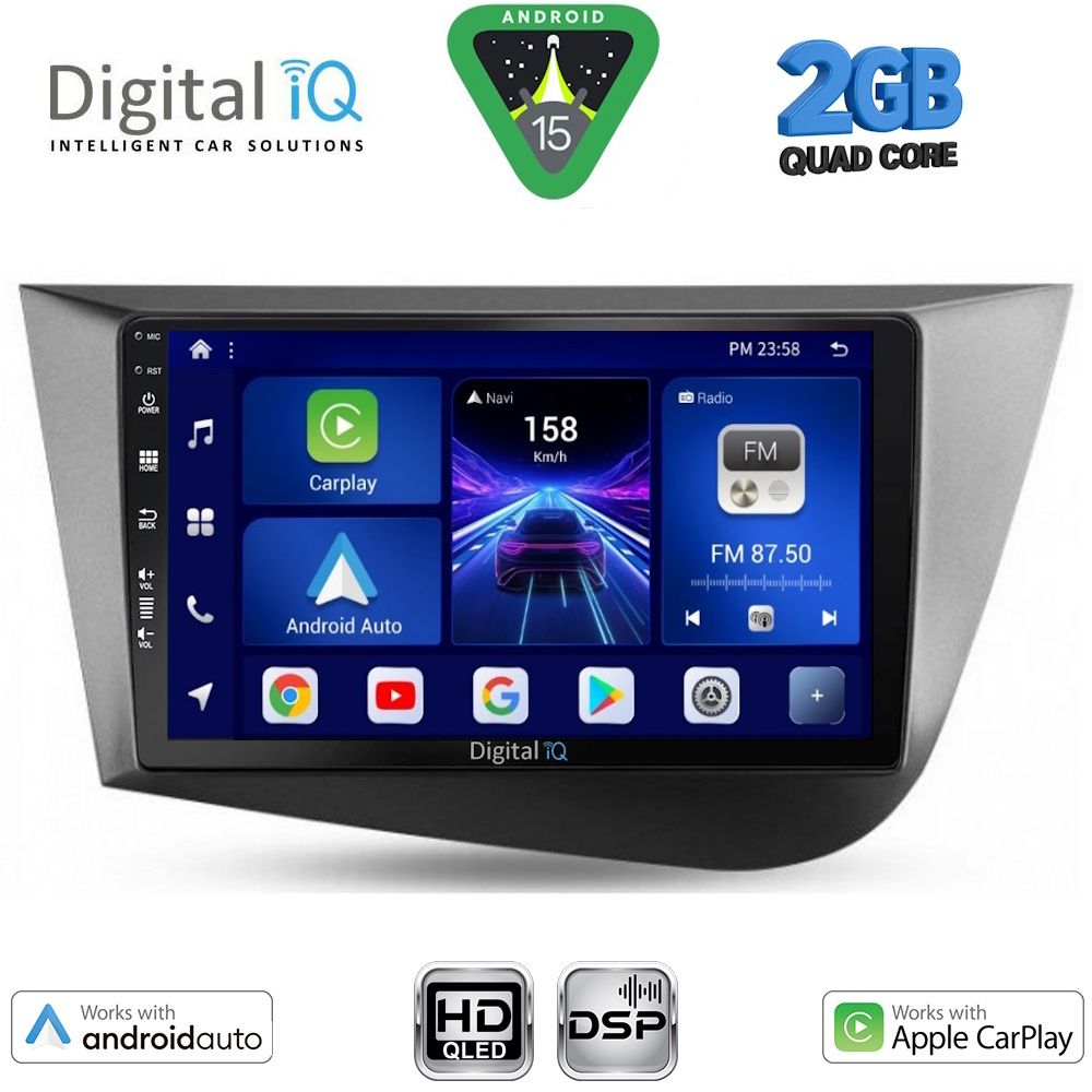 Βλησαρούλης Car Center - DIGITAL IQ BXC 3574_CPAA (9inc) MULTIMEDIA TABLET for SEAT LEON mod. 2005-2012