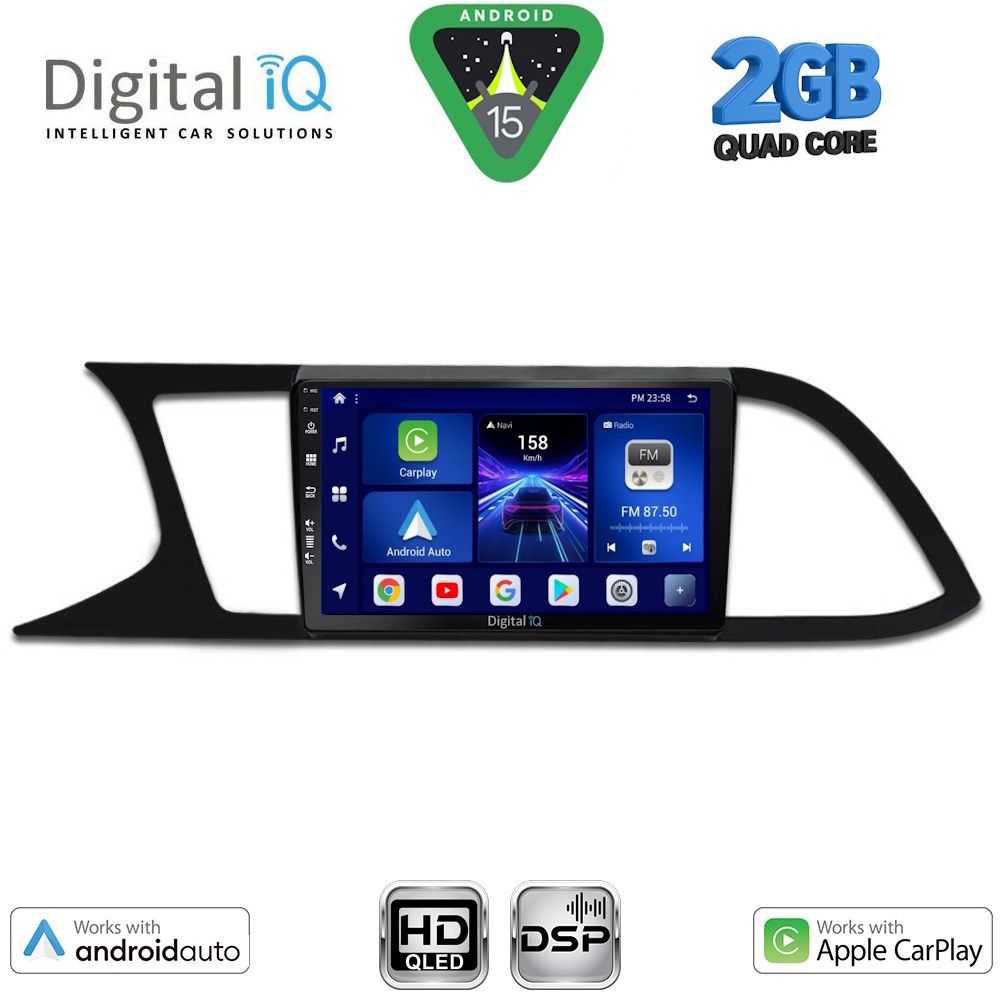 Βλησαρούλης Car Center - DIGITAL IQ BXC 3575_CPAA (9inc) MULTIMEDIA TABLET for SEAT LEON mod. 2012-2021