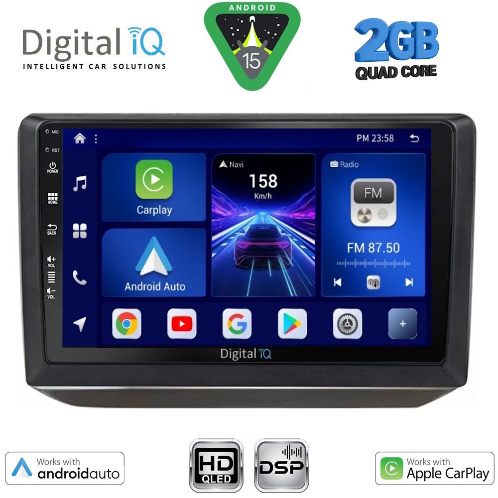 Βλησαρούλης Car Center - DIGITAL IQ BXC 3581_CPAA (10inc) MULTIMEDIA TABLET for SKODA FABIA mod. 2008-2014