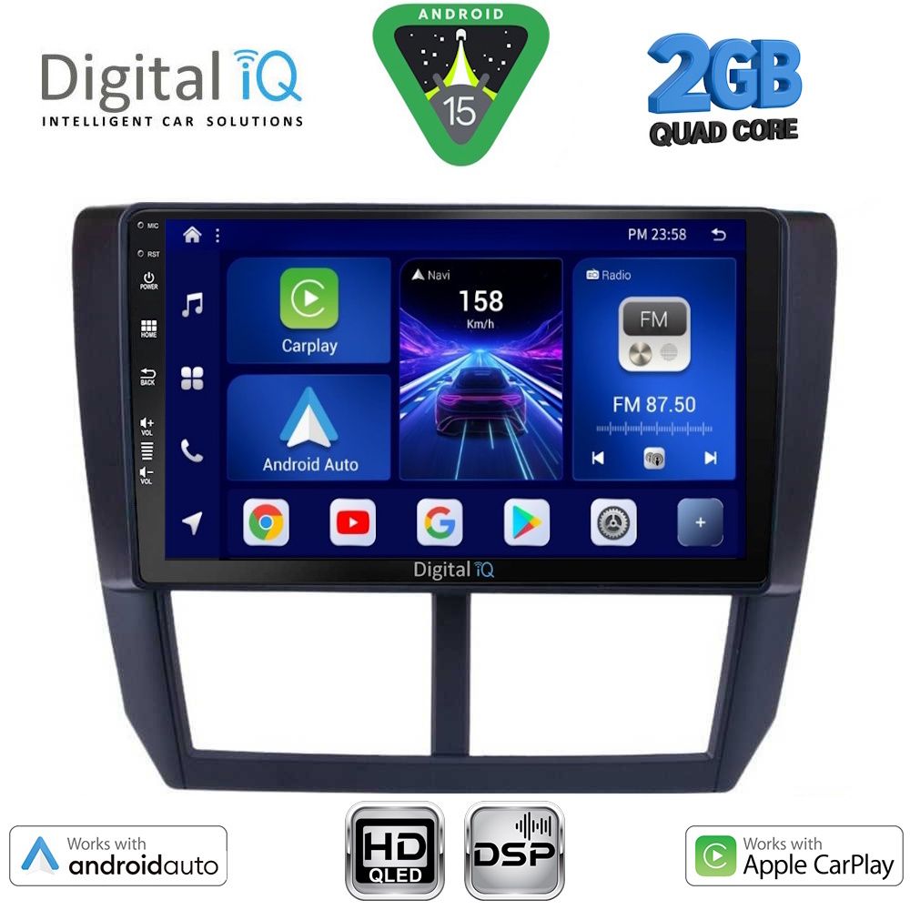 Βλησαρούλης Car Center - DIGITAL IQ BXC 3662_CPAA (9inc) MULTIMEDIA TABLET for SUBARU FORESTER – IMPREZA – XV mod. 2008-2013