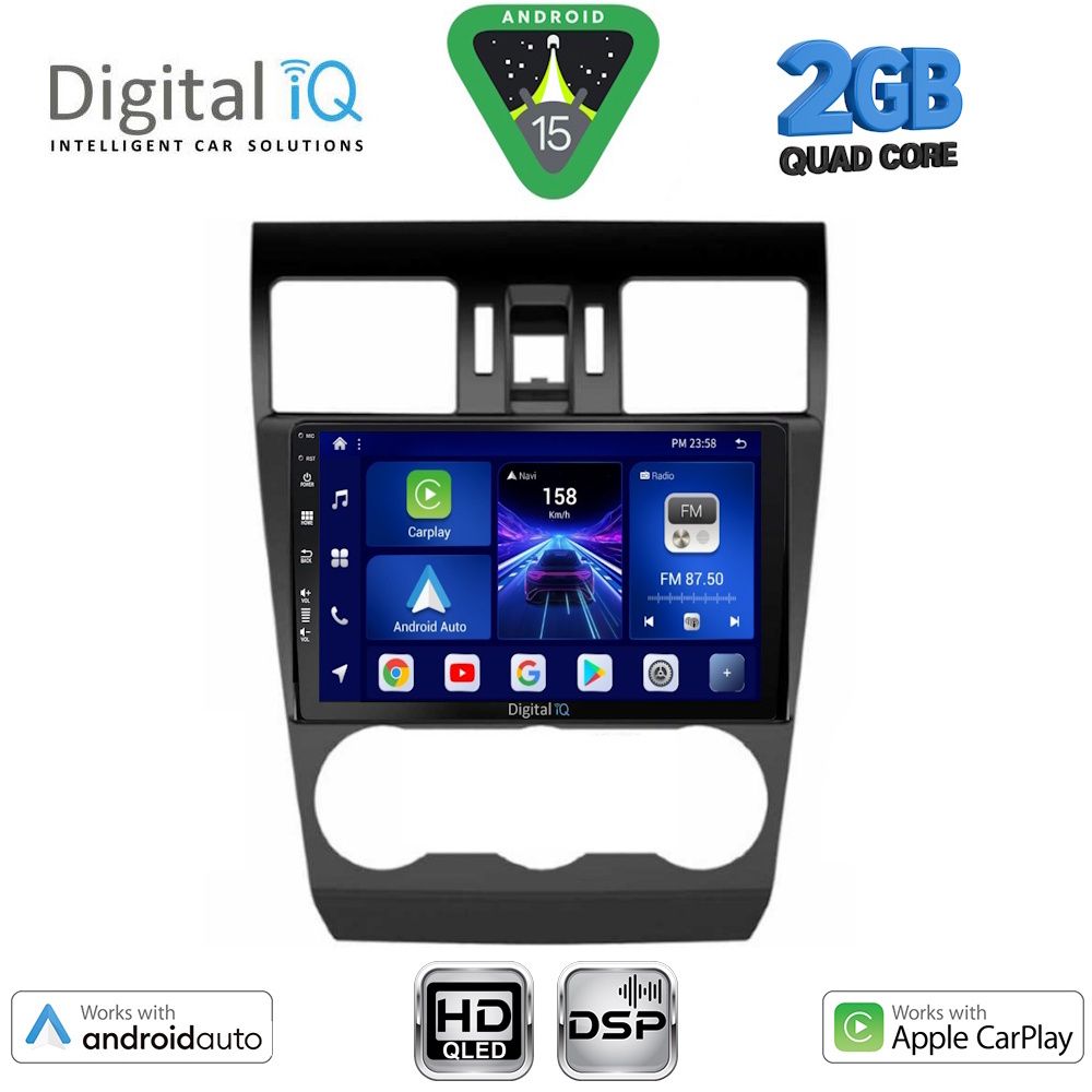 Βλησαρούλης Car Center - DIGITAL IQ BXC 3663_CPAA (9inc) MULTIMEDIA TABLET for SUBARU FORESTER – IMPREZA – XV mod. 2013-2019