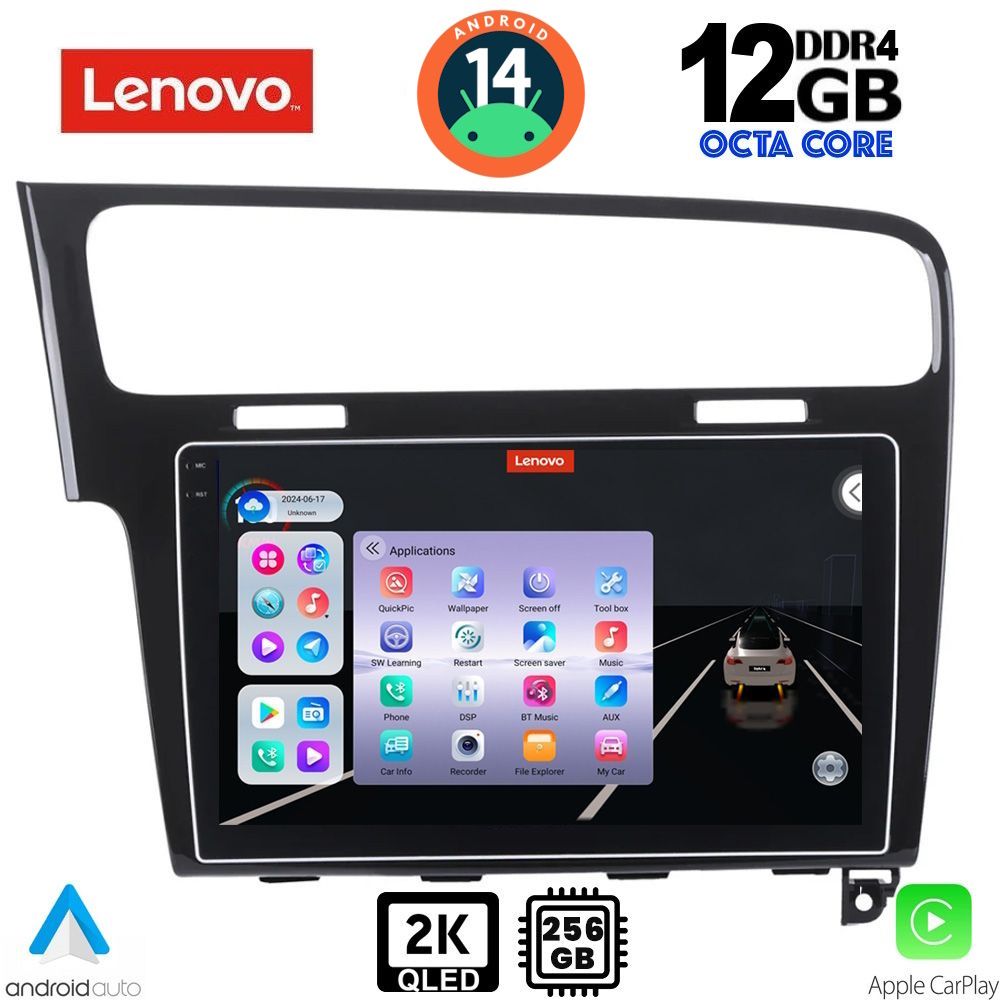 Βλησαρούλης Car Center - LENOVO SSZ 12747BL_CPA (10inc) MULTIMEDIA TABLET for VW GOLF 7 mod. 2013-2020