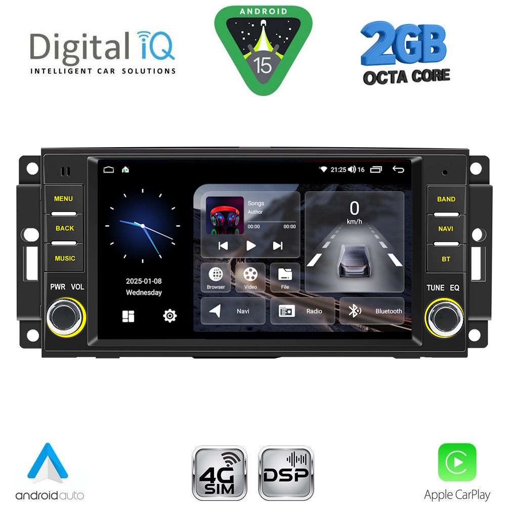Βλησαρούλης Car Center - DIGITAL IQ BLF 324_CPA (7” DECK) MULTIMEDIA SYSTEM for JEEP ALL mod. 2005-2018