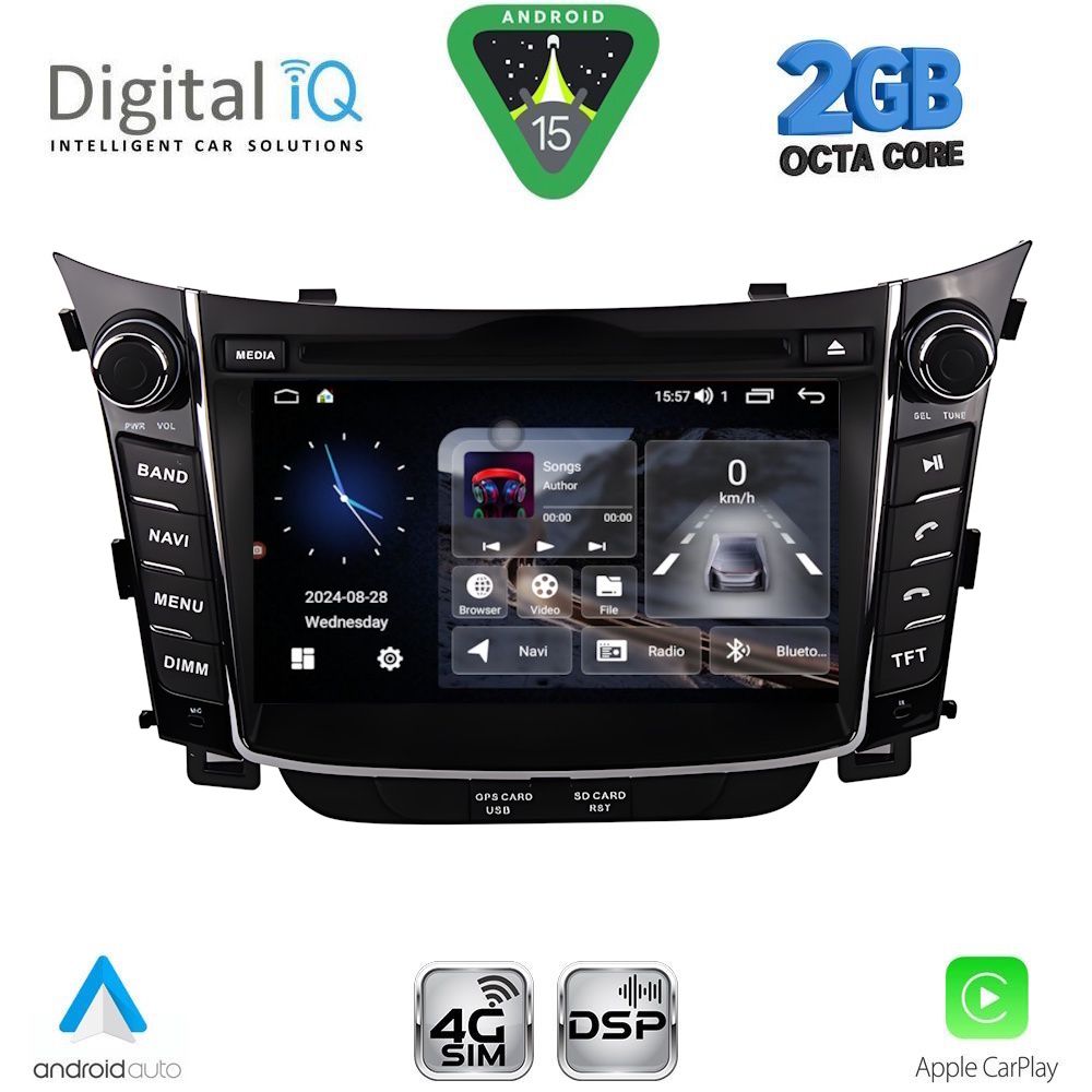 Βλησαρούλης Car Center - DIGITAL IQ BLF 326_CPA (7" DECK) MULTIMEDIA OEM for HYUNDAI i30 mod. 2012-2017
