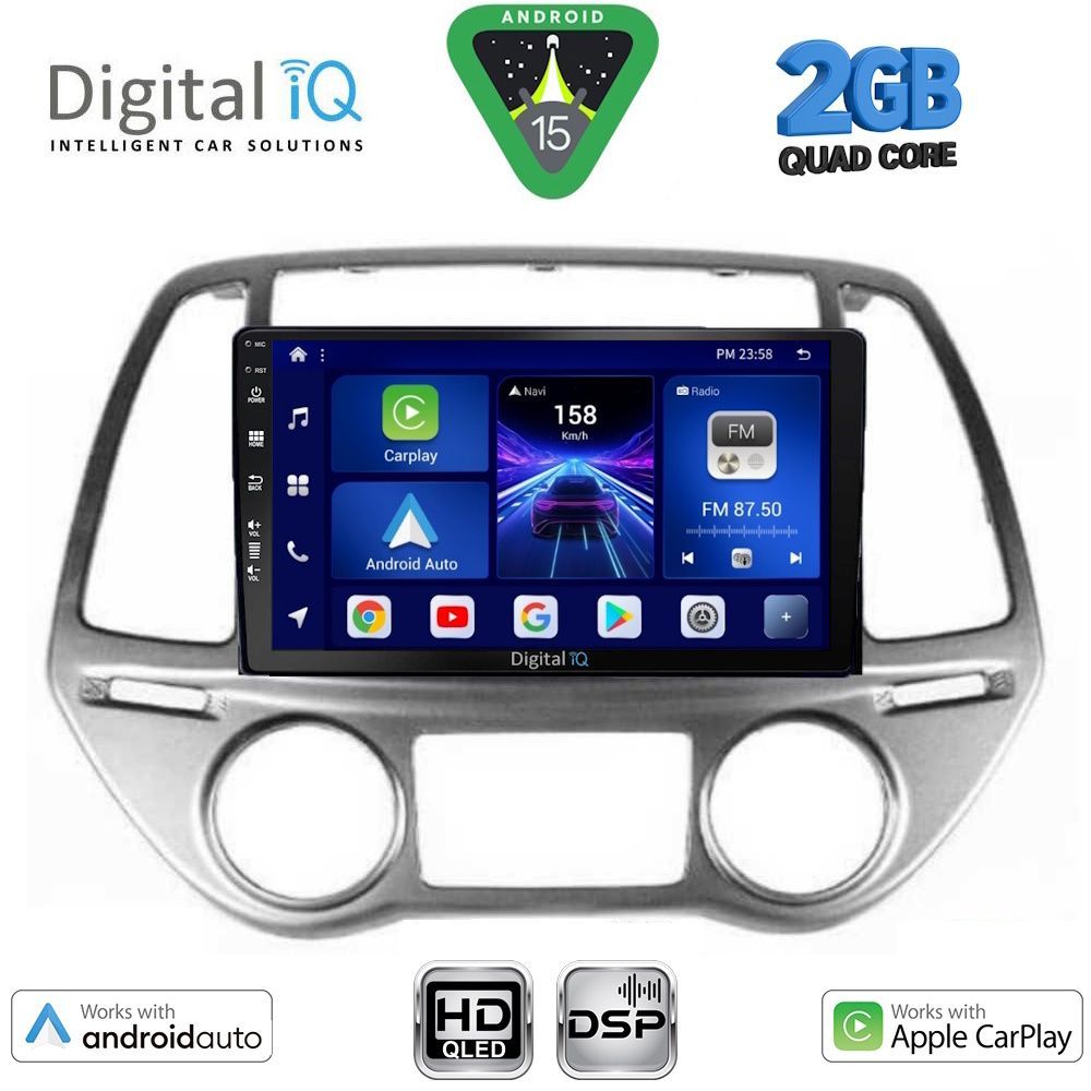 Βλησαρούλης Car Center - DIGITAL IQ BXC 3227_CPAA CLIMA (9inc) MULTIMEDIA TABLET for HYUNDAI i20 mod. 2008-2012