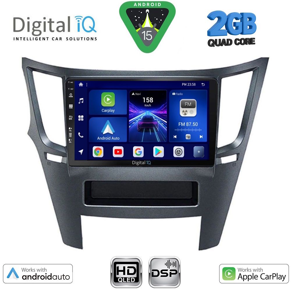 Βλησαρούλης Car Center - DIGITAL IQ BXC 3667_CPAA (9inc) MULTIMEDIA TABLET for SUBARU LEGACY – OUTBACK mod. 2009-2014