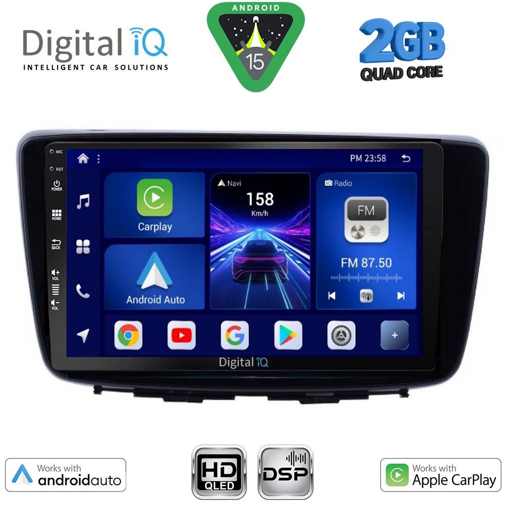 Βλησαρούλης Car Center - DIGITAL IQ BXC 3672_CPAA (9inc) MULTIMEDIA TABLET for SUZUKI BALENO mod. 2016-2022