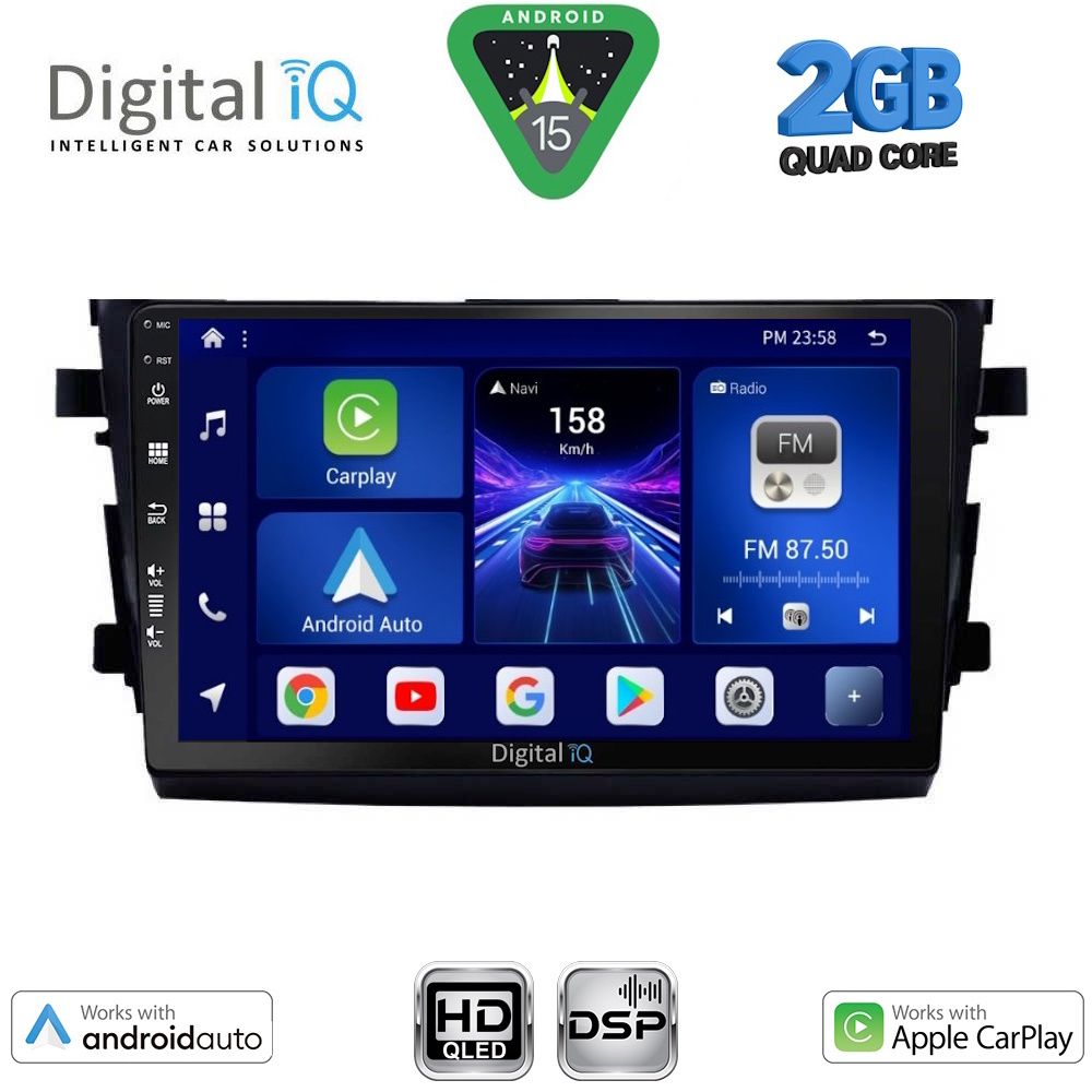 Βλησαρούλης Car Center - DIGITAL IQ BXC 3674_CPAA (9inc) MULTIMEDIA TABLET for SUZUKI CELERIO mod. 2015-2021