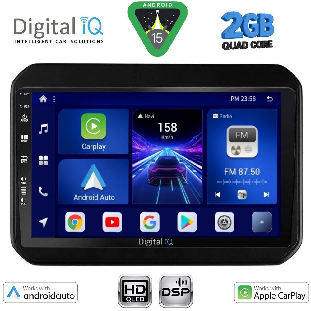Βλησαρούλης Car Center - DIGITAL IQ BXC 3676_CPAA (9inc) MULTIMEDIA TABLET for SUZUKI IGNIS mod. 2016-2026
