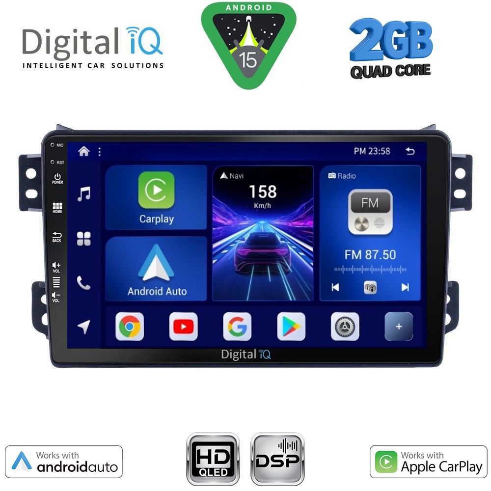 Βλησαρούλης Car Center - DIGITAL IQ BXC 3682_CPAA (9inc) MULTIMEDIA TABLET for  OPEL AGILA – SUZUKI SPLASH mod. 2008-2018
