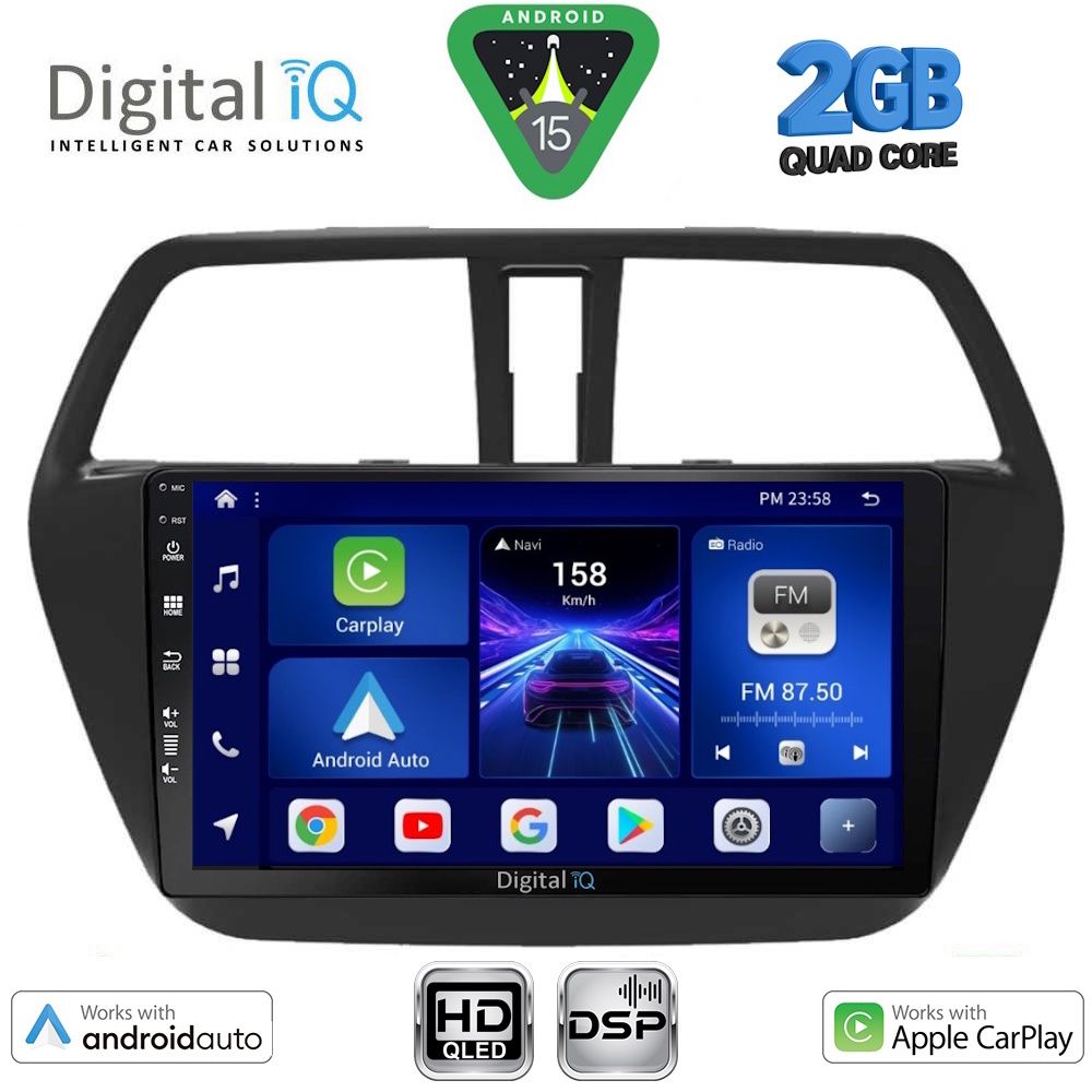 Βλησαρούλης Car Center - DIGITAL IQ BXC 3689_CPAA (9inc) MULTIMEDIA TABLET for SUZUKI SX4 S-CROSS mod. 2014-2021