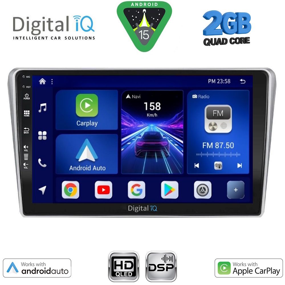 Βλησαρούλης Car Center - DIGITAL IQ BXC 3704SL_CPAA (9inc) MULTIMEDIA TABLET for TOYOTA AVENSIS (T25) mod. 2003-2009