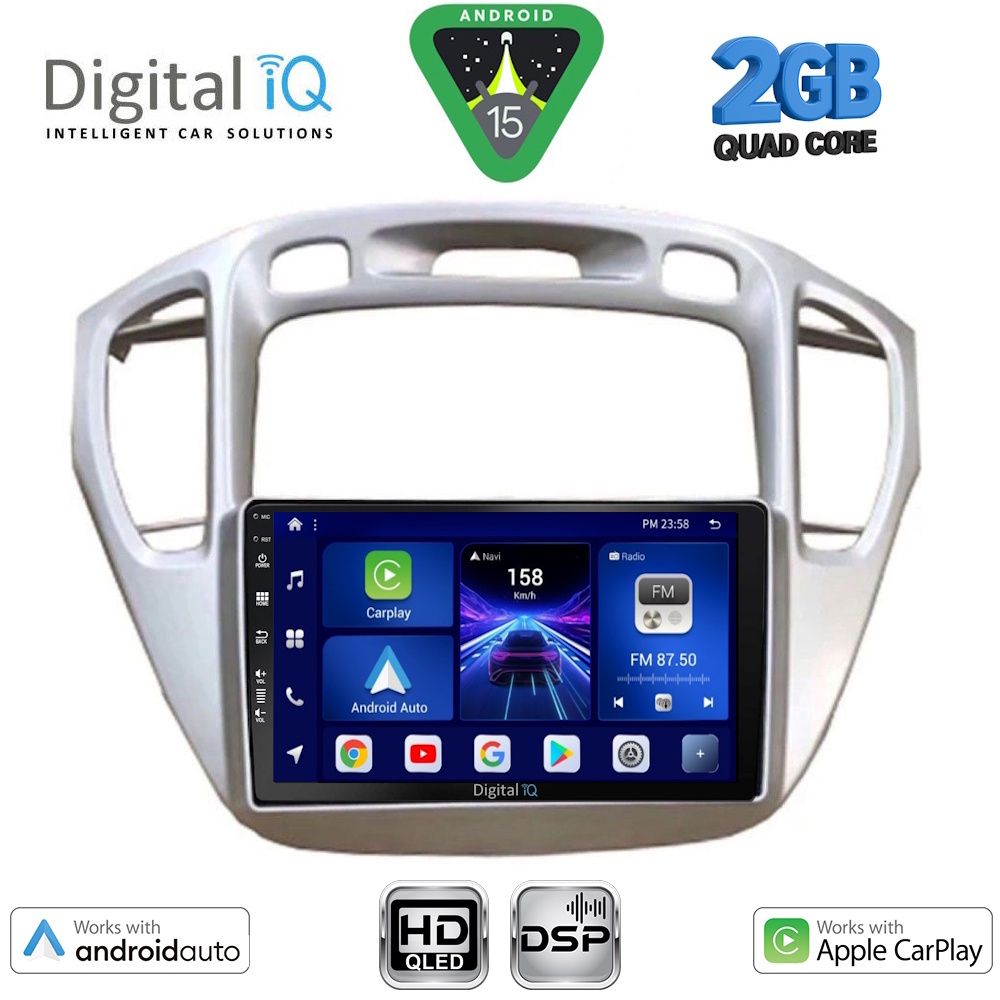 Βλησαρούλης Car Center - DIGITAL IQ BXC 3718_CPAA (9inc) MULTIMEDIA TABLET for TOYOTA HIGHLANDER mod. 2002-2009