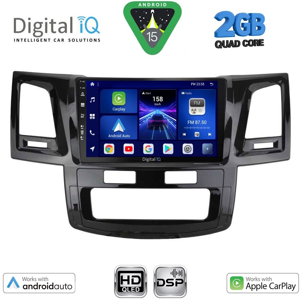 Βλησαρούλης Car Center - DIGITAL IQ BXC 3720_CPAA (9inc) MULTIMEDIA TABLET for TOYOTA HILUX mod. 2005-2016