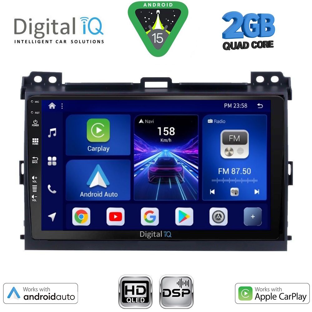 Βλησαρούλης Car Center - DIGITAL IQ BXC 3723_CPAA (9inc) MULTIMEDIA TABLET for TOYOTA LANDCRUISER mod. 2002-2008