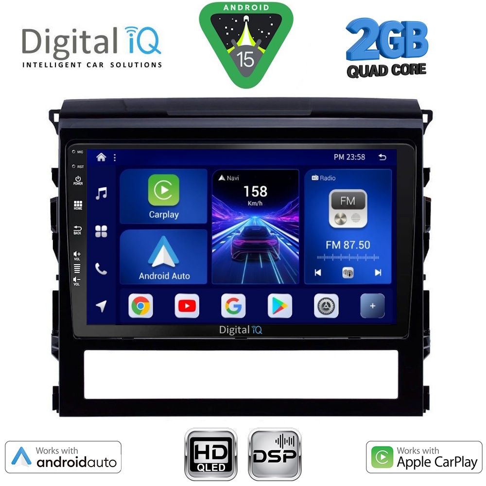 Βλησαρούλης Car Center - DIGITAL IQ BXC 3725_CPAA (9inc) MULTIMEDIA TABLET for TOYOTA LANDCRUISER mod. 2016-2019