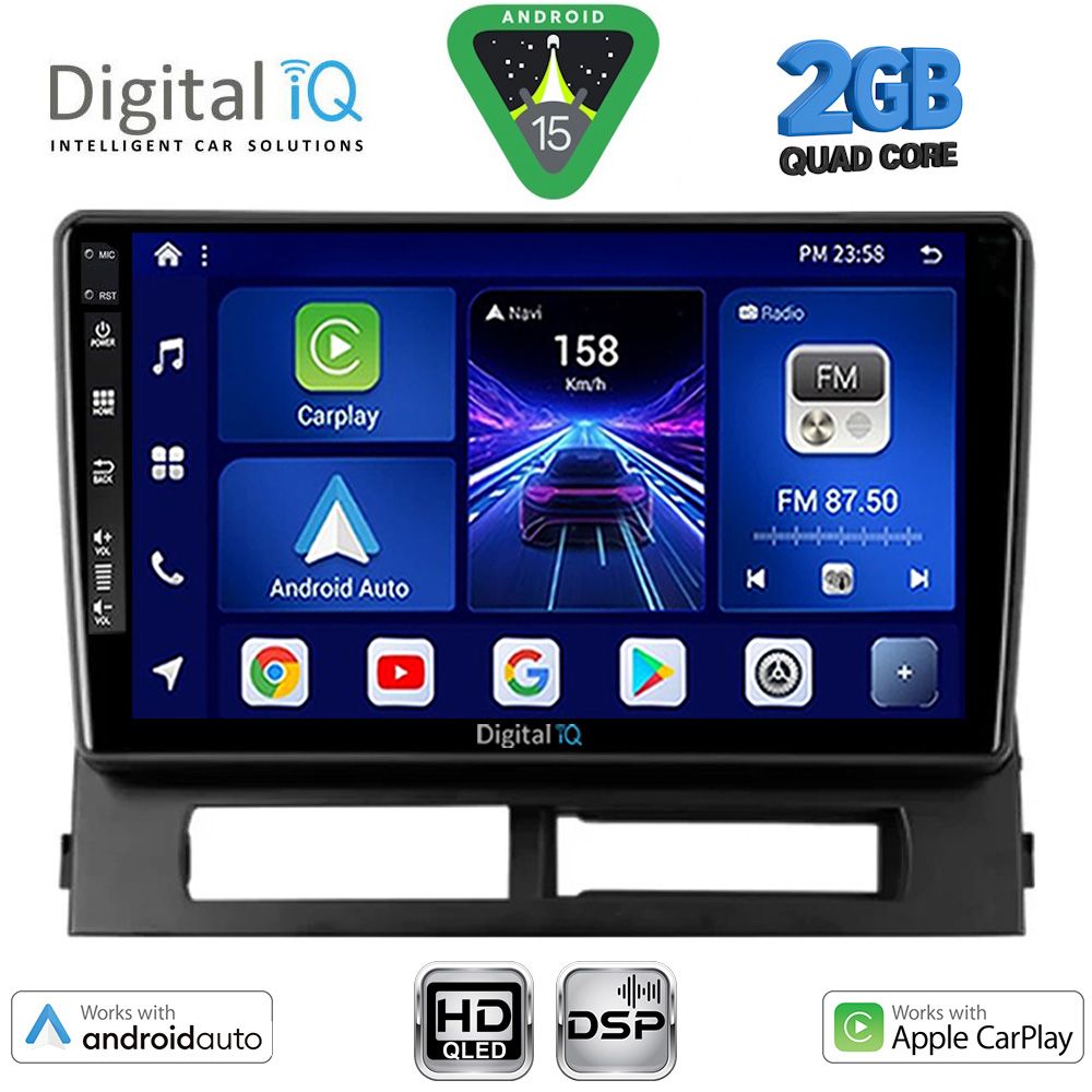 Βλησαρούλης Car Center - DIGITAL IQ BXC 3728DASH_CPAA (9inc) MULTIMEDIA TABLET for TOYOTA PRIUS mod. 2003-2009 (Supports Original Clima-HYBRID)