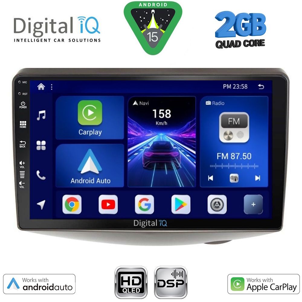 Βλησαρούλης Car Center - DIGITAL IQ BXC 3735_CPAA (9inc) MULTIMEDIA TABLET for TOYOTA YARIS mod. 1999-2006