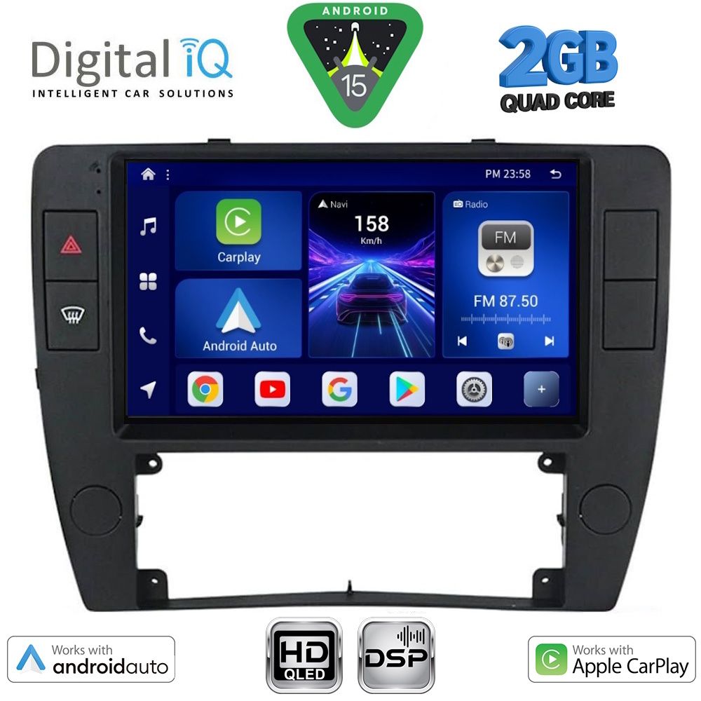 Βλησαρούλης Car Center - DIGITAL IQ BXC 3749_CPAA (9inc) MULTIMEDIA TABLET for VW PASSAT mod. 2000-2005