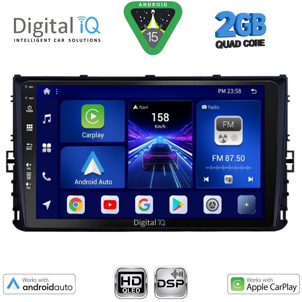 Βλησαρούλης Car Center - DIGITAL IQ BXC 3758_CPAA (9inc) MULTIMEDIA TABLET for VW POLO – TROC – TCROSS mod. 2017-2026