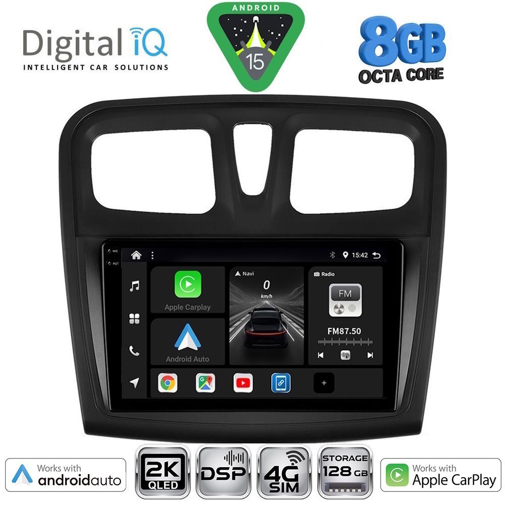 Βλησαρούλης Car Center - DIGITAL IQ BXF 11108SQ_CPAA (9inc) MULTIMEDIA TABLET for DACIA LOGAN – SANDERO mod. 2012-2019