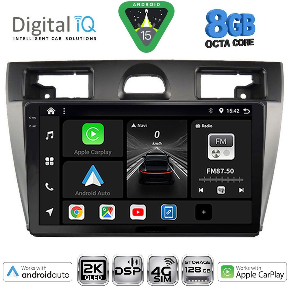 Βλησαρούλης Car Center - DIGITAL IQ BXF 11153SL_CPAA (9inc) MULTIMEDIA TABLET for FORD FIESTA mod. 2005-2008 (SILVER)