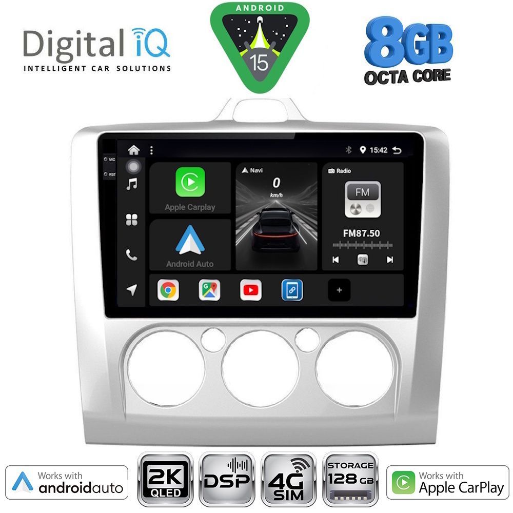 Βλησαρούλης Car Center - DIGITAL IQ BXF 11156SL_CPAA A/C (9inc) MULTIMEDIA TABLET for FORD FOCUS mod. 2005-2012 (SILVER)