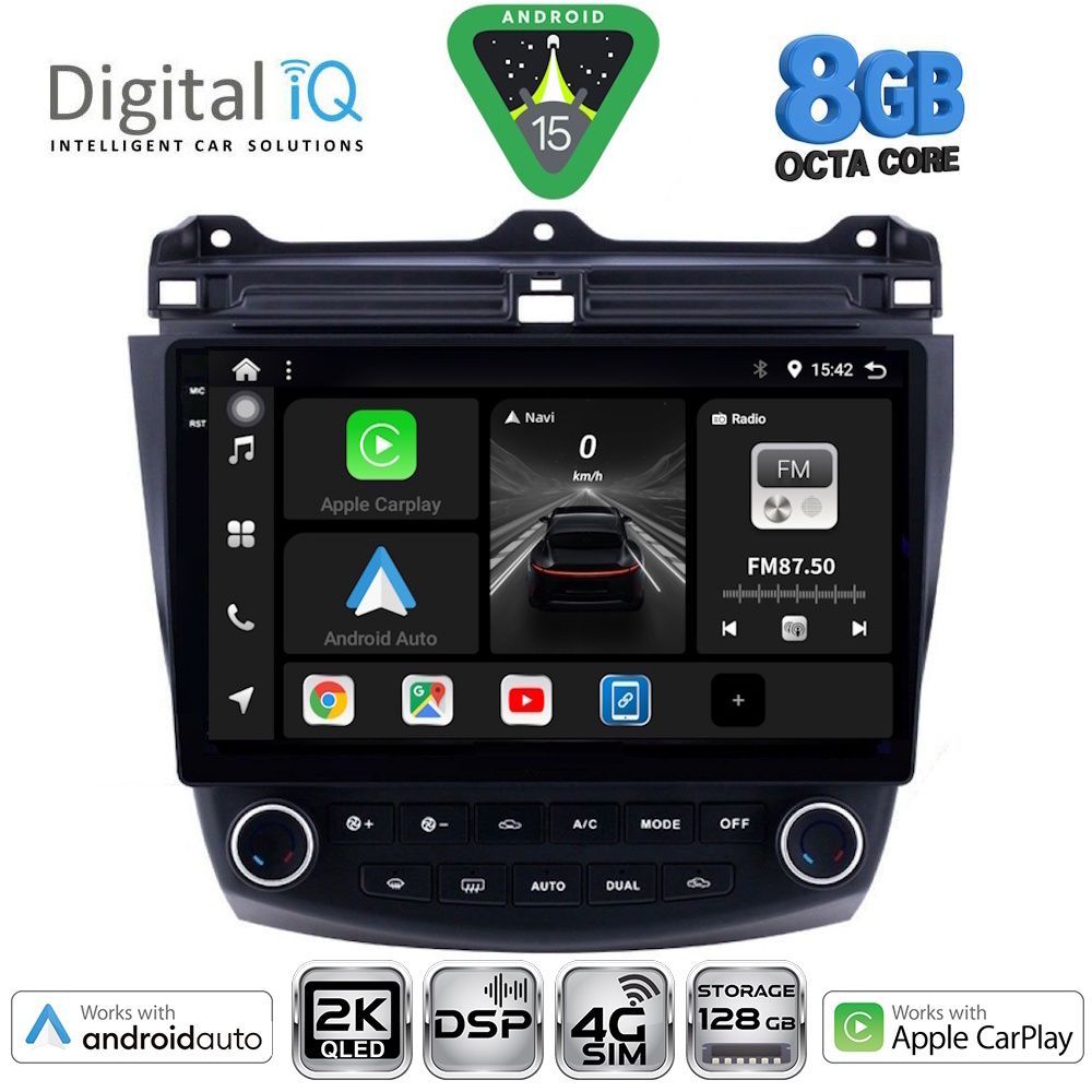 Βλησαρούλης Car Center - DIGITAL IQ BXF 11182_CPAA (10inc) MULTIMEDIA TABLET for HONDA ACCORD mod. 2003-2007