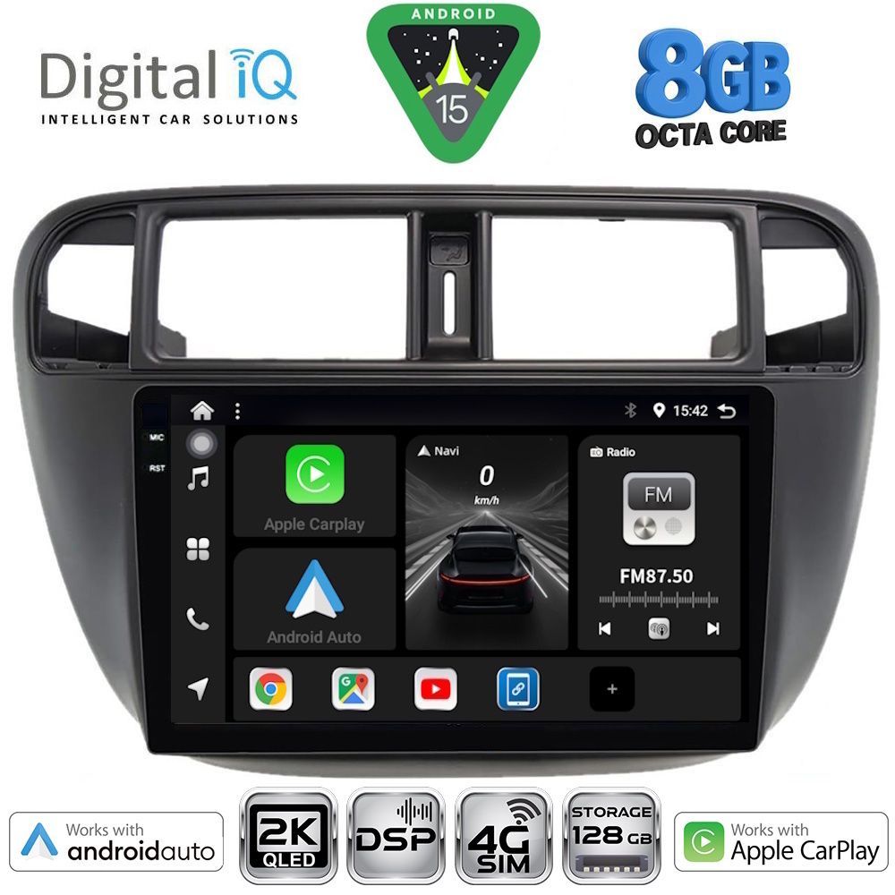 Βλησαρούλης Car Center - DIGITAL IQ BXF 11186_CPAA A/C (9inc) MULTIMEDIA TABLET for HONDA CIVIC mod. 1995-2001