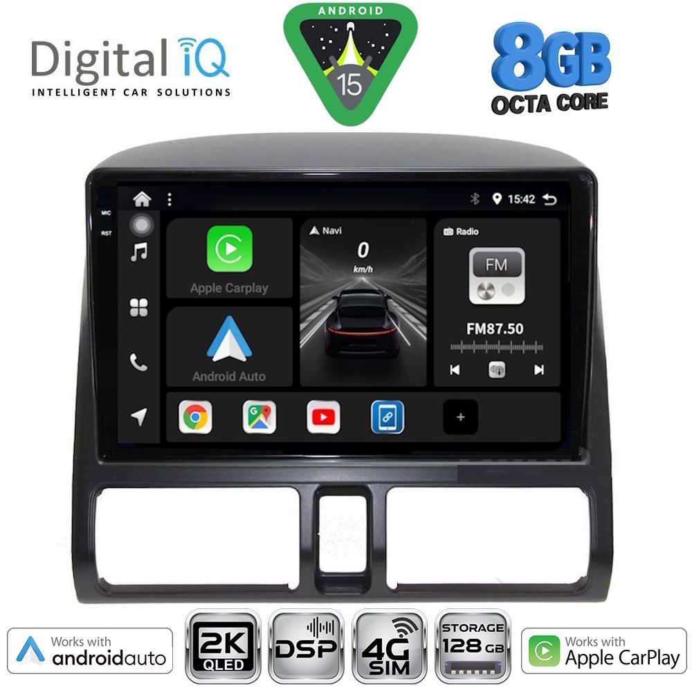 Βλησαρούλης Car Center - DIGITAL IQ BXF 11196_CPAA CLIMA (9inc) MULTIMEDIA TABLET for HONDA CRV mod. 1996-2006