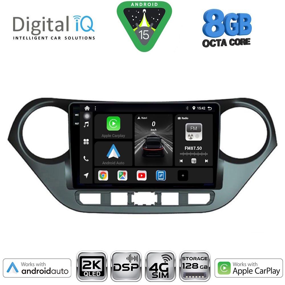 Βλησαρούλης Car Center - DIGITAL IQ BXF 11224_CPAA (9inc) MULTIMEDIA TABLET for HYUNDAI i10 mod. 2014-2020