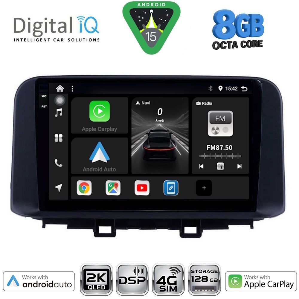 Βλησαρούλης Car Center - DIGITAL IQ BXF 11237_CPAA (10inc) MULTIMEDIA TABLET for HYUNDAI KONA mod. 2017-2023