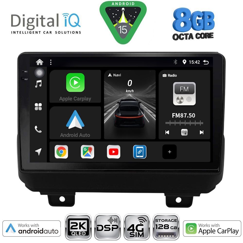 Βλησαρούλης Car Center - DIGITAL IQ BXF 11298_CPAA (9inc) MULTIMEDIA TABLET for JEEP WRANGLER mod. 2018-2026