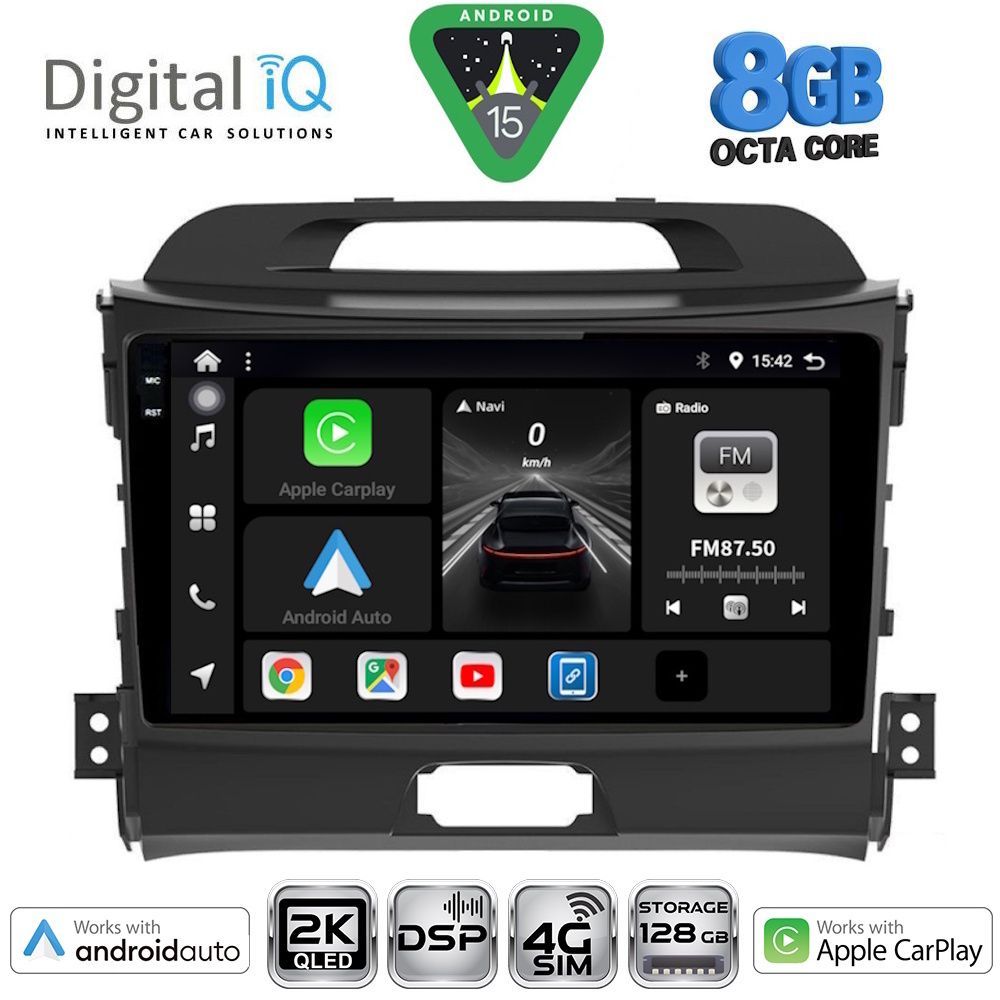 Βλησαρούλης Car Center - DIGITAL IQ BXF 11325_CPAA (9inc) MULTIMEDIA TABLET for KIA SPORTAGE mod. 2010-2015