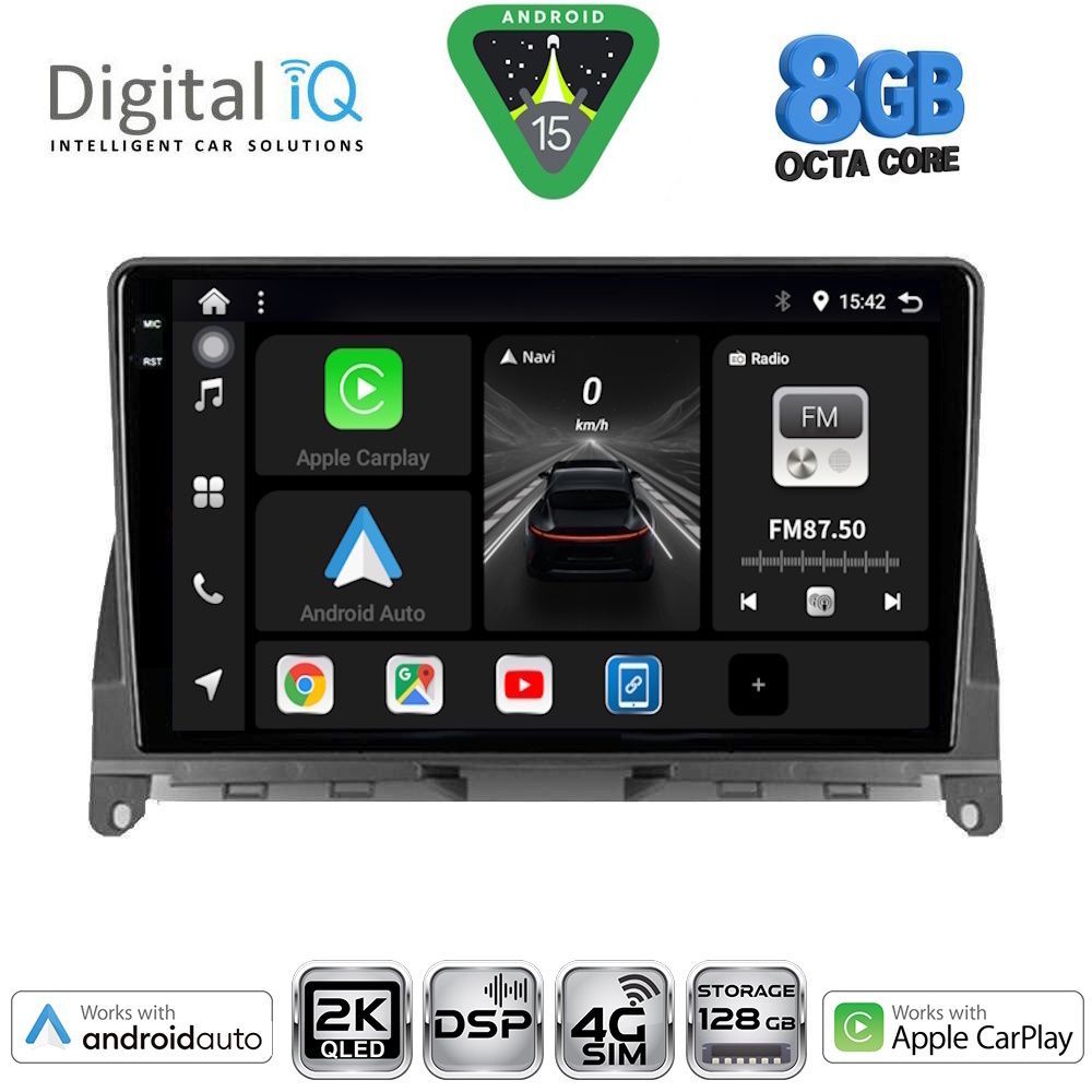 Βλησαρούλης Car Center - DIGITAL IQ BXF 11405_CPAA (9inc) MULTIMEDIA TABLET for MERCEDES C (W204) mod. 2007-2011