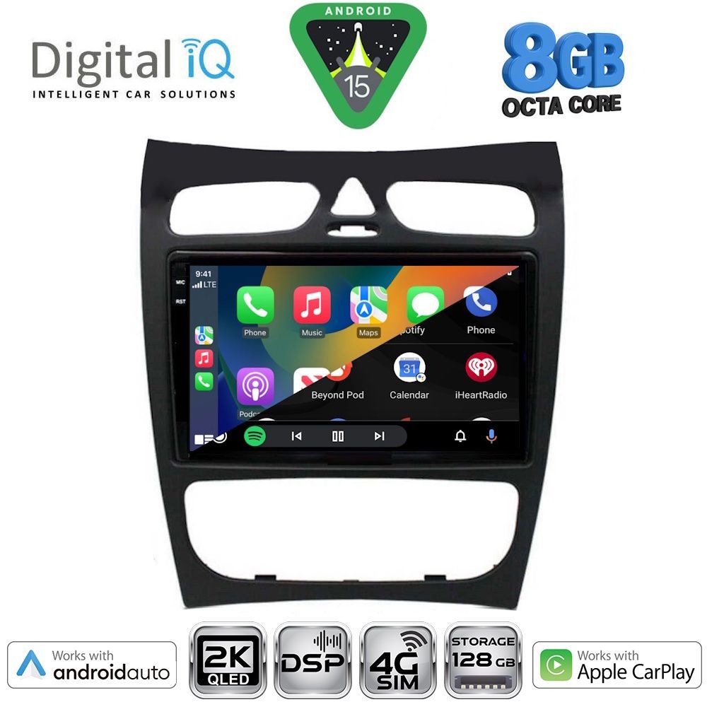 Βλησαρούλης Car Center - DIGITAL IQ BXF 11406_CPAA (9inc) MULTIMEDIA TABLET for MERCEDES CLK (W209) mod. 2000-2004